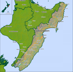 Ikaroa-Rawhiti electorate map