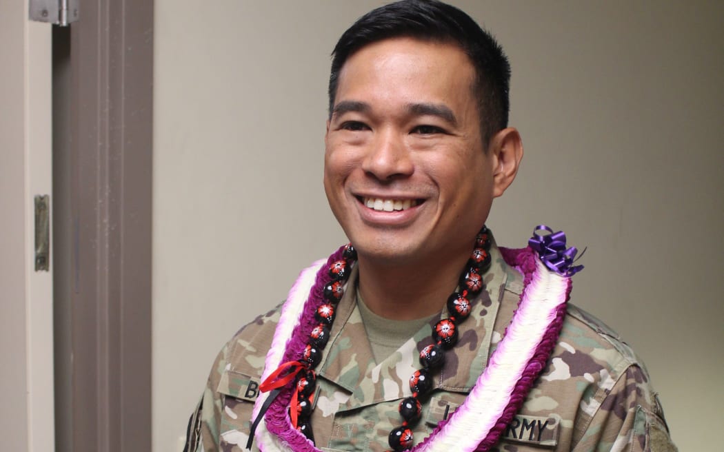 The newly installed Commander of the American Samoa Detachment Unit, Lt. Col. Alejandro L. Buniag Jr.