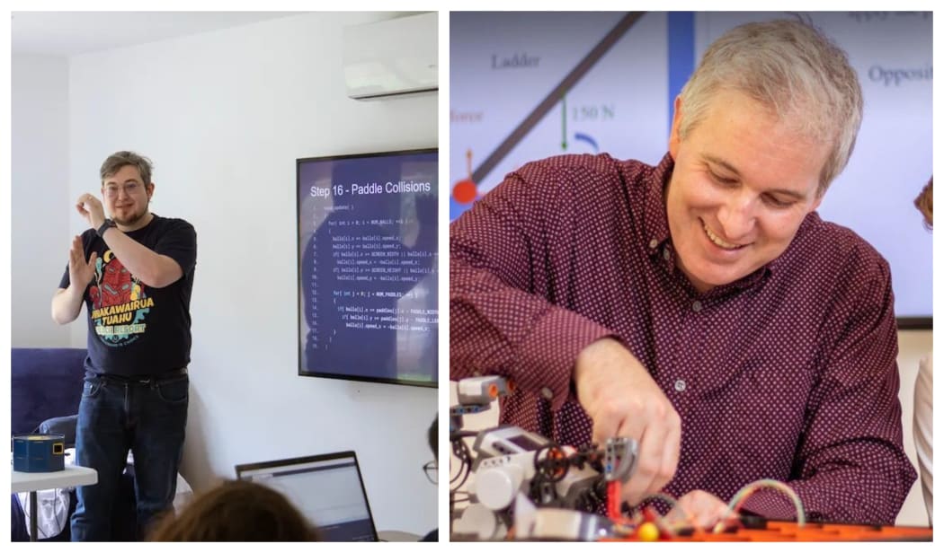 Jonathan Rogers (left) and Tristan O'Hanlon (right) are the driving force setting up the STEM school The Academy.