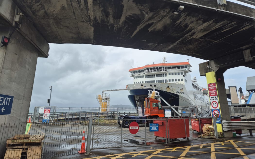 The Kaiarahi Interislander ferry, docked in Wellington Harbour, on 31 December, 2024.