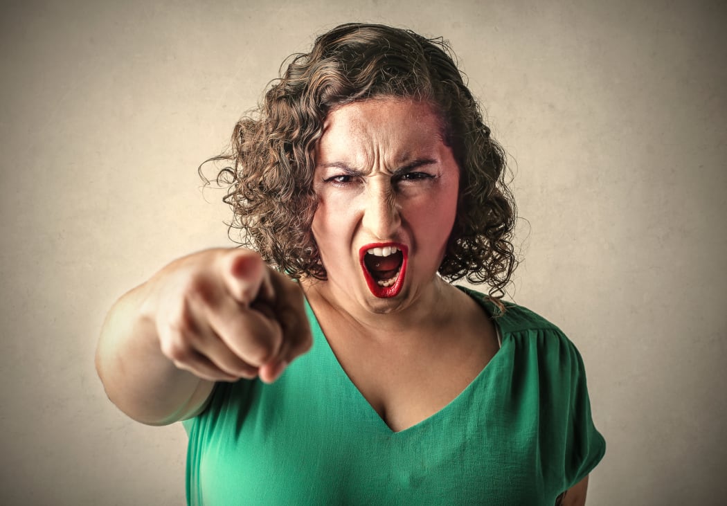 shouting woman