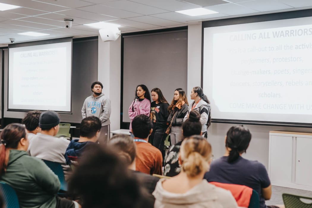 Climate change movement '4ThaKulture' share with their peers.