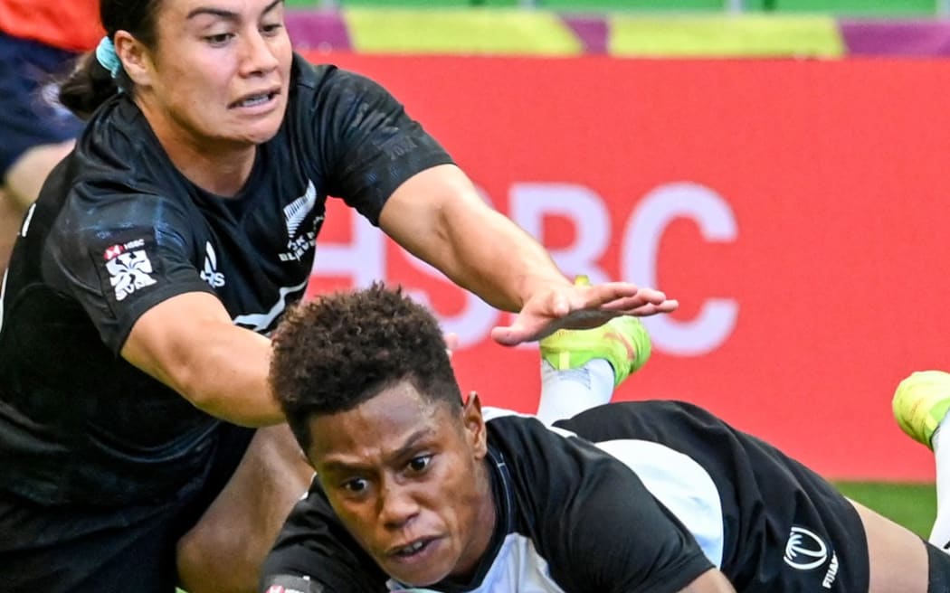 Fiji playing New Zealand in the women's semifinals in Singapore on Sunday.