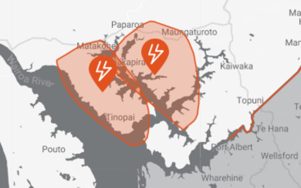 There are currently six unplanned outages in Northland, including Tinopai and Whakapirau, Maungaturoto.