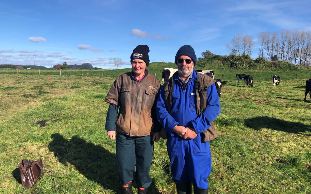 Farmers George and Sharon Moss on their farm in Tokoroa.