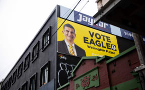 Paul Eagle billboard on Adelaide Road