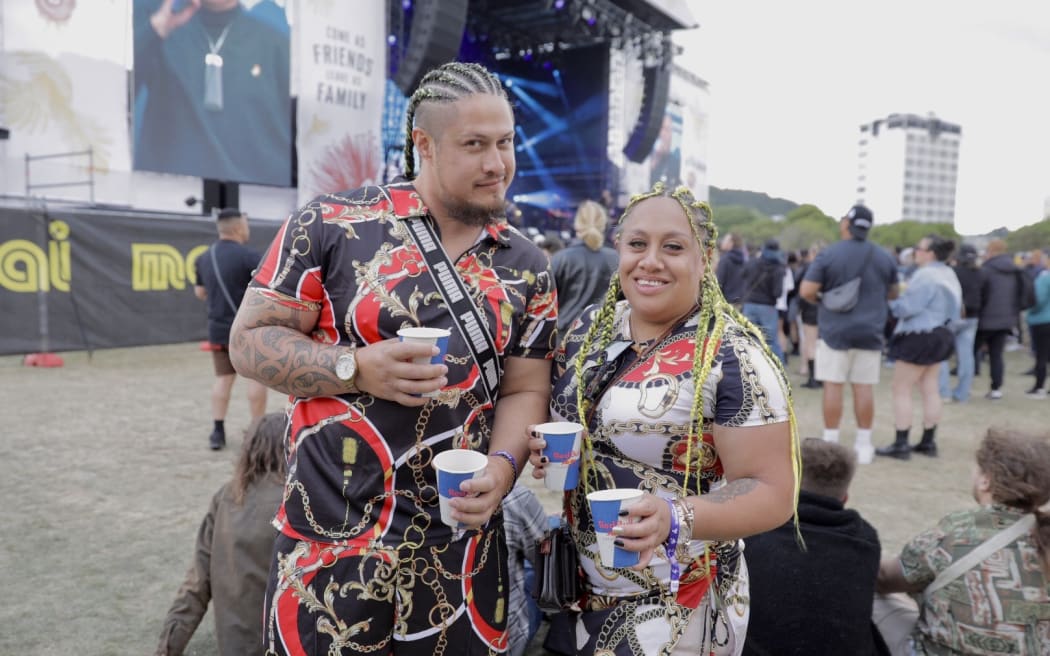 Two people at the Homegrown music festival.