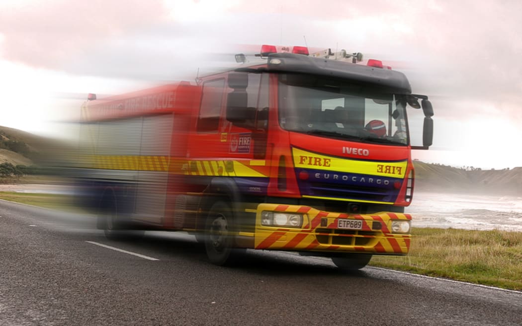 Fire engine north of Gisborne.