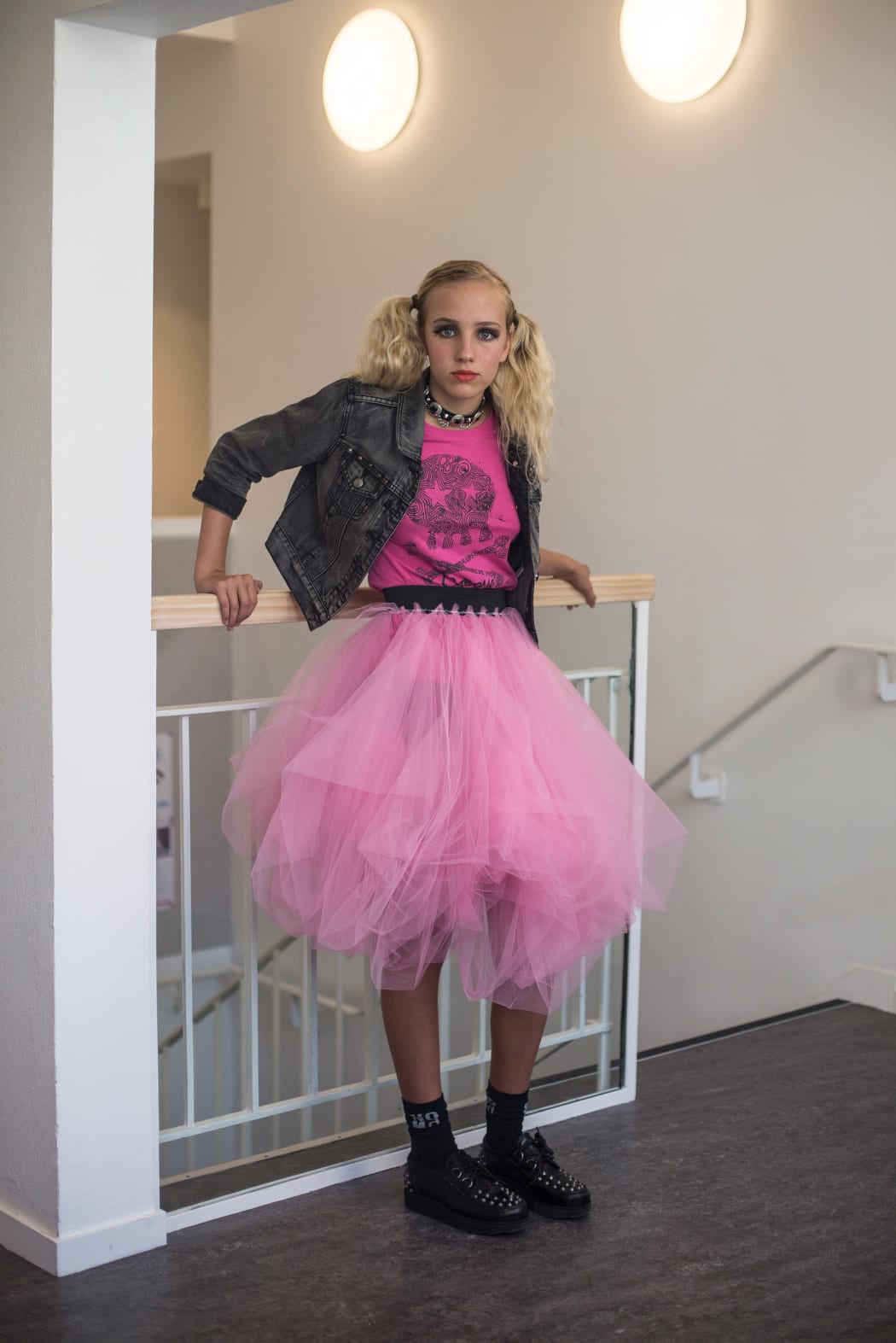 Edie U-C, 14, sings in the band Naughty Corner.