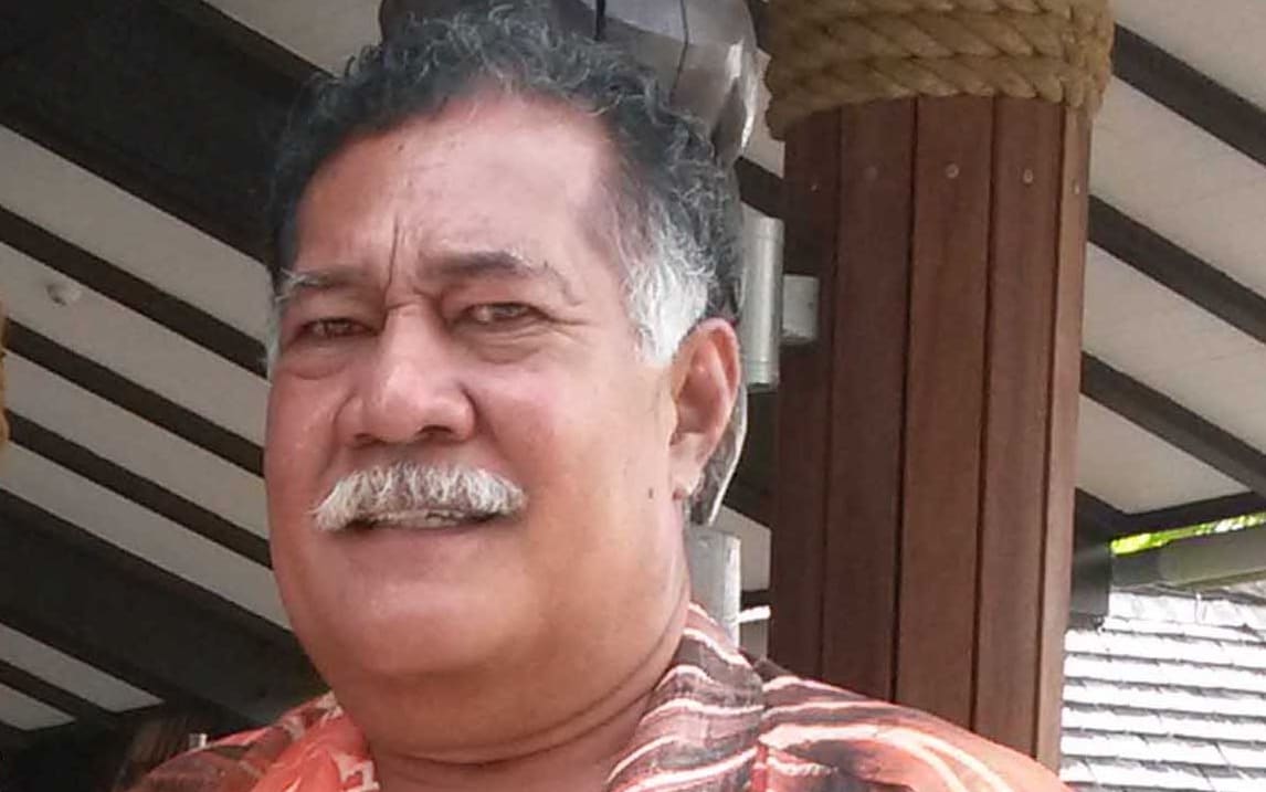 French Polynesia's President Edouard Fritch (L), Ulu-o-Tokelau, Aliki Faipule Afega Gaualofa (R)