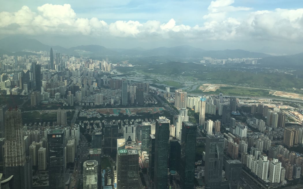 An aerial of Shenzhen , southern China, on July 12, 2019. China is grappling with a slowdown that will see output growth slide to the weakest pace in almost three decades this year, as factors far beyond the trade war with the US weigh on the world's second-largest economy.