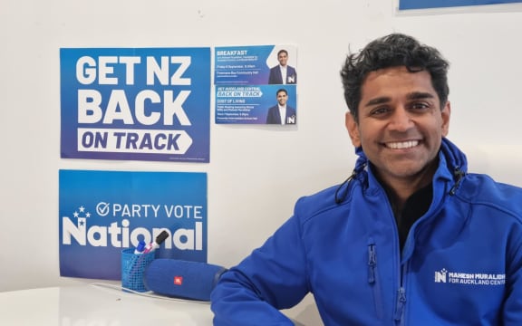 National Party candidate Mahesh Muralidhar, a venture capitalist and entrepreneur.
