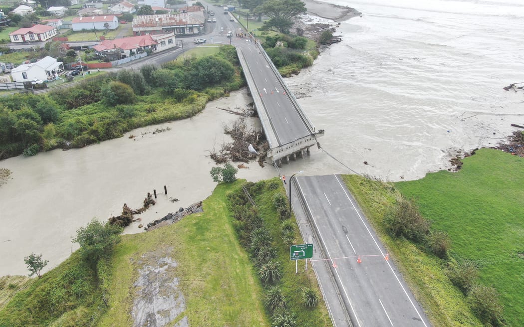 Tairāwhiti was hit hard by flooding two weeks ago, splitting the bridge at Tokomaru Bay in two