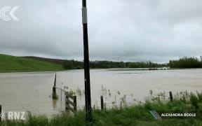 Inflatable raft used to rescue floating calves