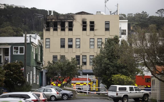 The scene at Loafers Lodge, three days after the fire.