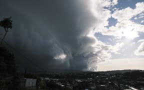 Storm clouds roll into Wellington on 12 August, 2024.