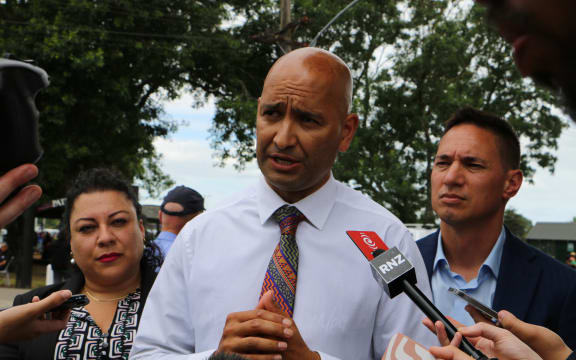 The Minister for Māori Development Tama Potaka at the Hui-ā-Motu at Tūrangawaewae Marae.