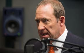 Andrew Little in the Morning Report Auckland studio, 18 July 2017.