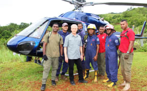 Air crash investigating team in Fiji