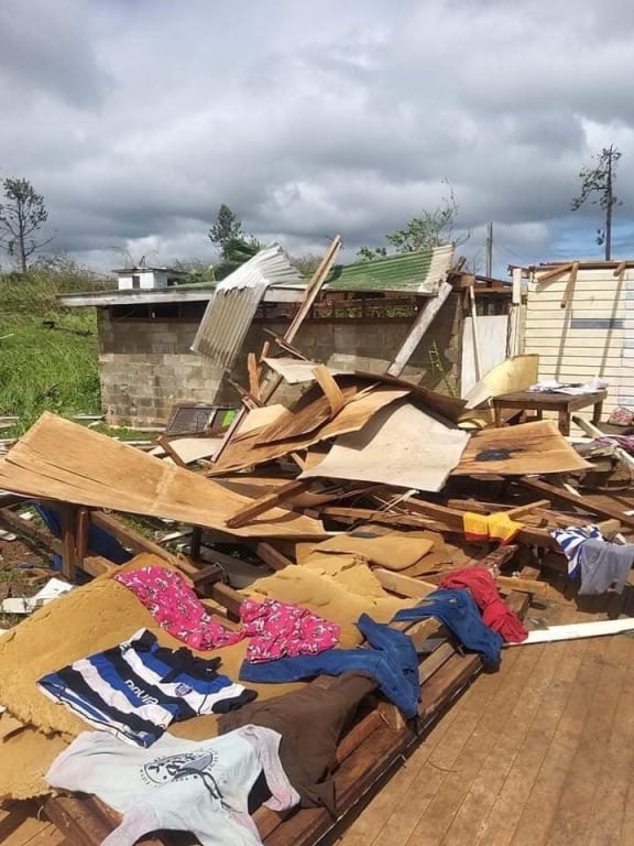 Wreckage left in the wake of Cyclone Yasa on the Fiji island of Vanua Levu.
