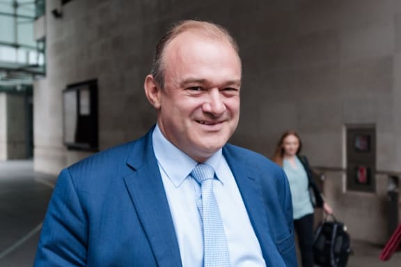 Liberal Democrats leadership contender Sir Ed Davey leaves the BBC Broadcasting House in central London after appearing on The Andrew Marr Show on 14 July, 2019 in London, England.