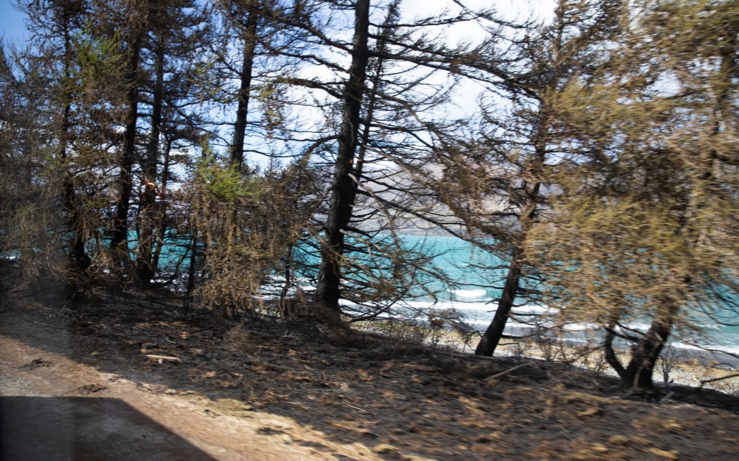 Fire damage at Lake Ohau village