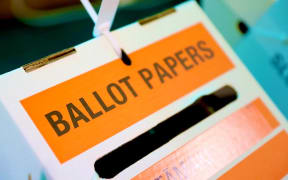 A ballot box in the 2023 general election.