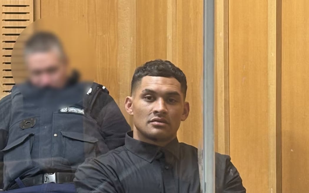 Tribesmen Aotearoa Sergeant at Arms Te Patukino Biddle pictured in the High Court at Hamilton at the start of his trial earlier this year.