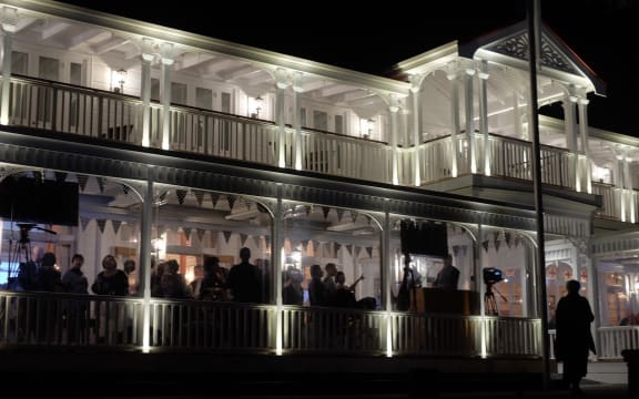 New Zealand First election night headquarters, the Duke of Marlborough in Russell.