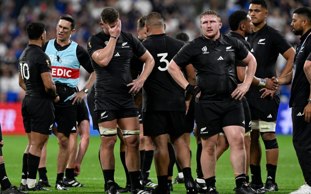 Dalton Papali'i after the All Blacks' loss to France in the opening match of the 2023 Rugby World Cup .
