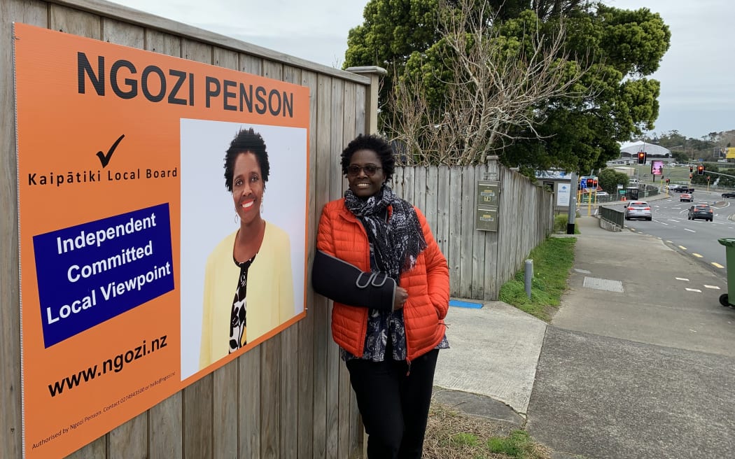 North Shore candidate Ngozi Penson has had her signs for local board election removed repeatedly.