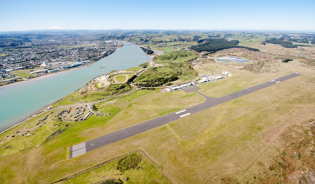 An aerial view of Whanganui airport.