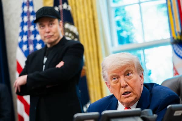 File photo. US President Donald Trump speaks during a news conference with Elon Musk in the Oval Office of the White House in Washington, DC, on 30 May, 2025.