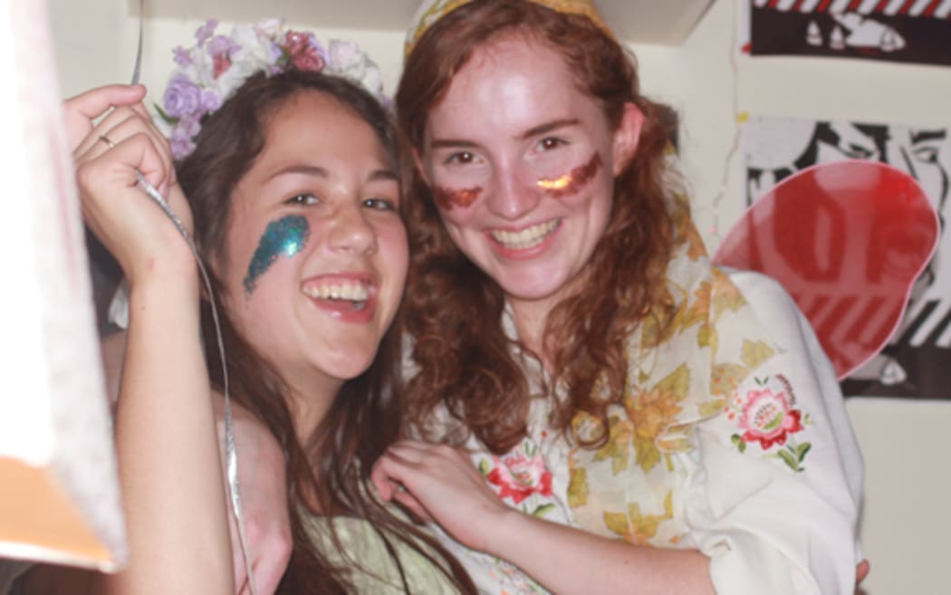 Poppy and Thea, two of the characters from Bright Summer Night.