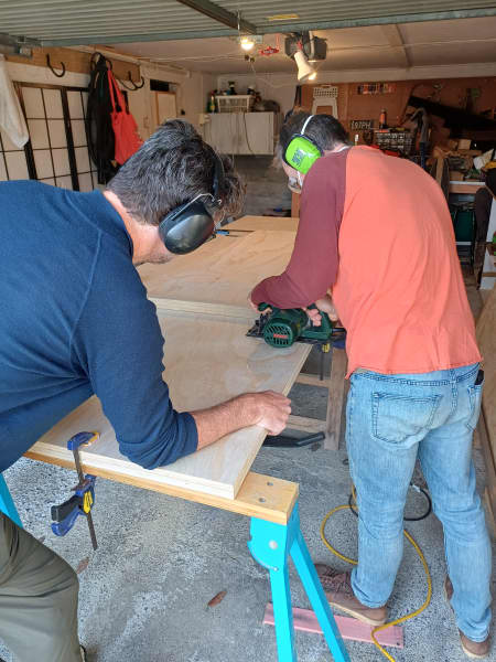 Sawing wood for the NZSO's Mahler 6 Hammer
