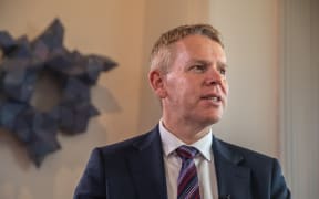 Labour Party leader Chris Hipkins being interviewed during season 4 of '30 with Guyon Espiner'. Filmed on location at Pah Homestead in Hillsborough.