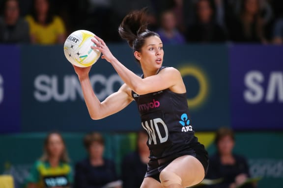 Kayla Cullen of the Silver Ferns during the third Constellation Cup match in Adelaide.