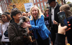 Virginia Democratic gubernatorial candidate, former Rep. Abigail Spanberger greets supporters during a rally at Virginia Commonwealth University on November 3, 2025 in Richmond, Virginia. Spanberger will face off against Republican candidate Winsome Earle-Sears in the Commonwealth of Virginia’s off-year election for governor and other statewide offices on November 4, leading to the first female governor in the commonwealth’s history.   Win McNamee/Getty Images/AFP (Photo by WIN MCNAMEE / GETTY IMAGES NORTH AMERICA / Getty Images via AFP)