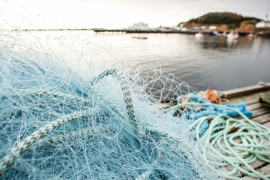 Fishing nets for trawling.