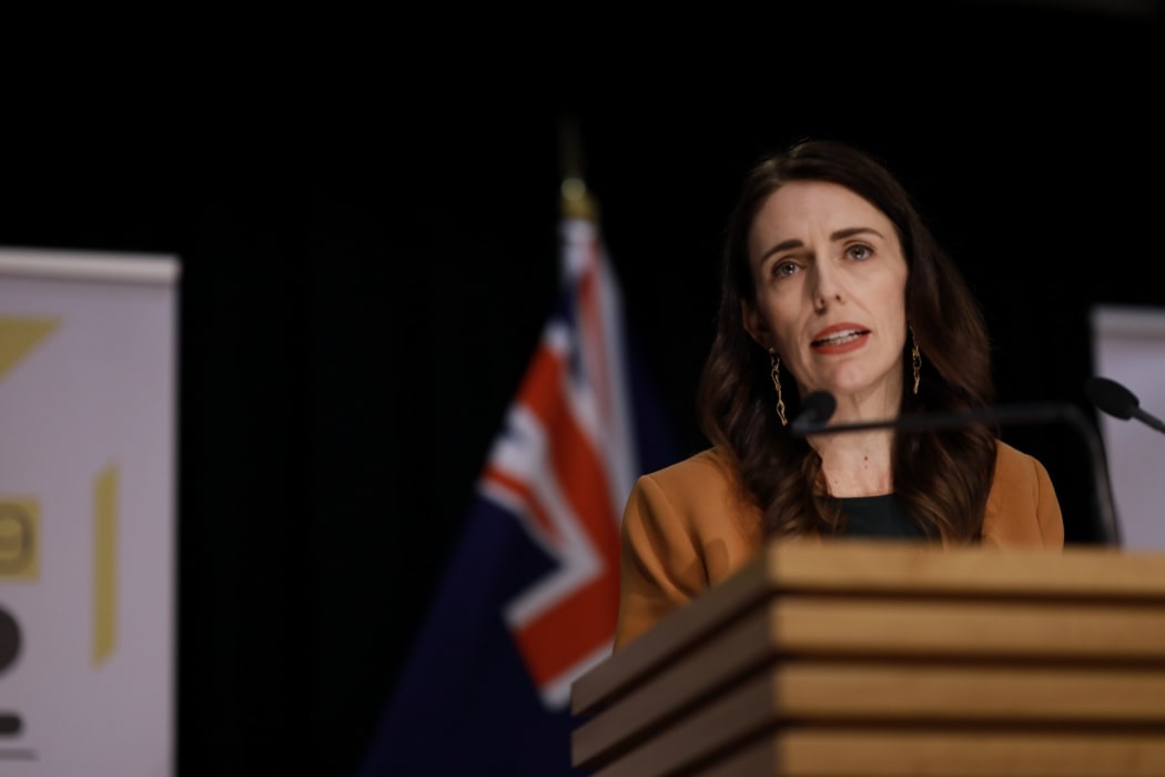 Prime Minister Jacinda Ardern announcing the move to Covid-19 alert level 1 on 8 June, 2020.