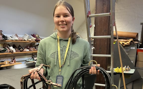 Sophia Stratford's quest to build a better saddle for the horse she loves has led her abroad to the UK, where she is training to become a saddler at Capel Manor College in England.