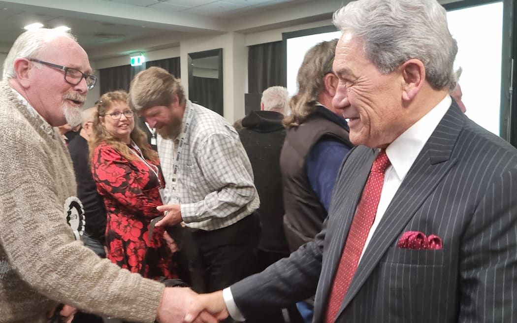 Winston Peters from the New Zealand First Party Leader's Address at The Rydges on Latimer at Christchurch.
