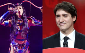 17 October 2025, Lower Saxony, Hanover: US singer Katy Perry performs in the ZAG Arena as part of her "The Lifetimes Tour". Photo: Moritz Frankenberg/dpa (Photo by Moritz Frankenberg / dpa Picture-Alliance via AFP)