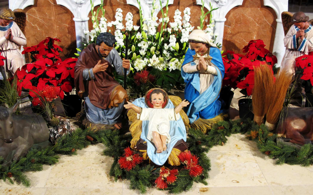 Nativity scene at St Patrick's Cathedral