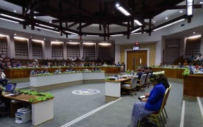 The Marshall Islands parliament during its opening session of 2021 in January.