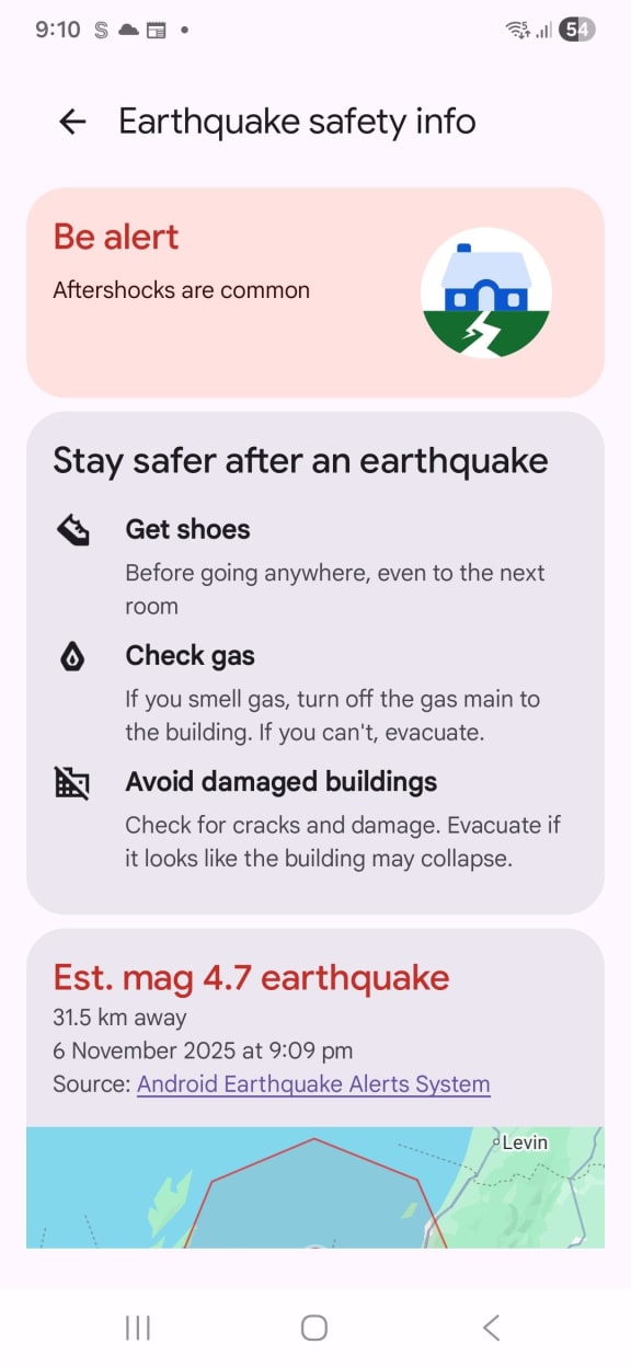 A moderate 4.9 magnitude earthquake in the Cook Strait was felt in Wellington on Thursday night.