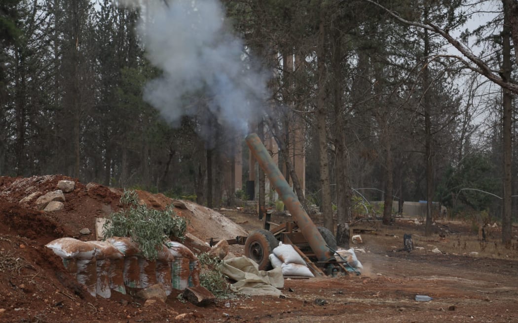 Syrian rebels fire at government-controlled areas of Aleppo's west.