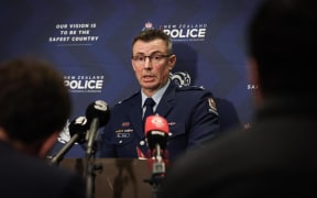 Canterbury District Commander, Superintendent Tony Hill speaks to media.