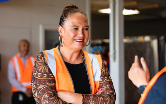 Minister for Social Development and Employment Carmel Sepuloni at the flexi wage announcement. 11 February 2021.