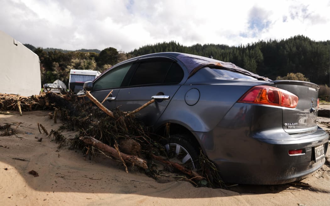 Bethany Park Campground in Kaiteriteri had extensive flood damage after the bad weather.